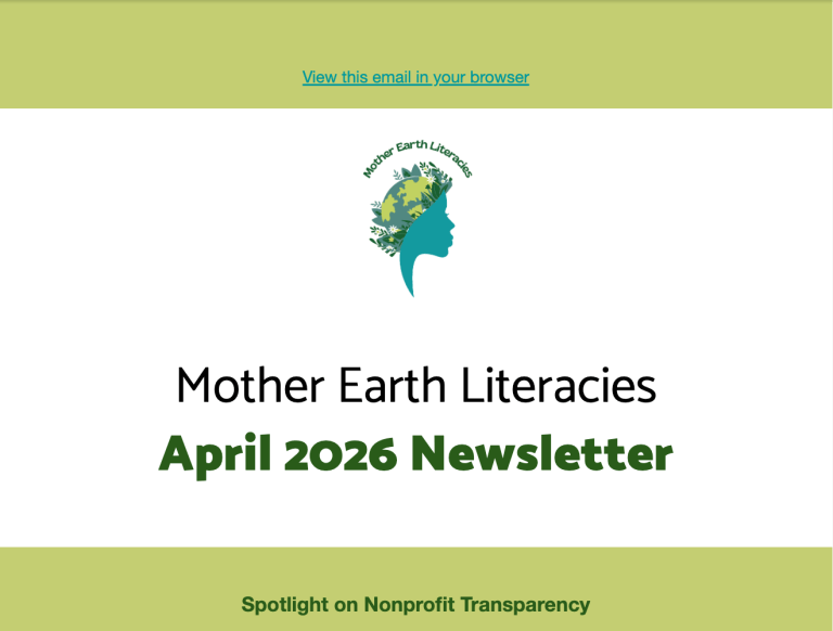 Mother Earth Literacies April 2026 Newsletter featured image